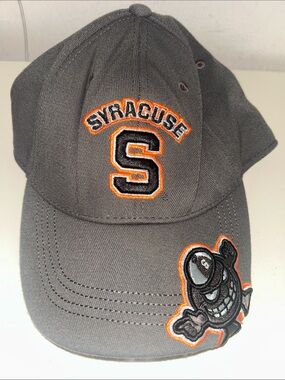 Syracuse Top Of The World Gray Baseball Cap with Orange and Black Embroidery